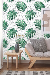 Leaves Dots Wallpaper